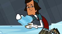 Noah carves a heart out of ice for Emma