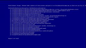 Blue screen