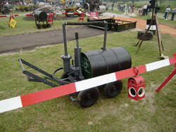Tar spreader barell & pump