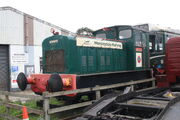 Ruston & Hornsby 4wDM Shunter "Wensley" at Leeming Bar Station yard IMG 7395