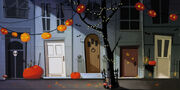Kürbisses-Nacht streets