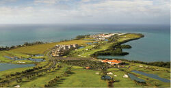 Trump interntational golf club puerto rico overhead shot