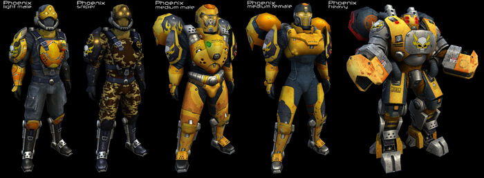 Phoenix Armors from Tribes-Vengeance