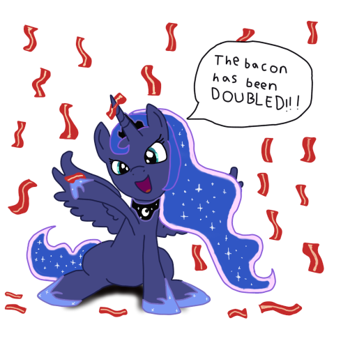 Luna in a bacon storm