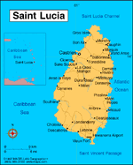 Saint Lucia Map