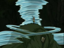 Aang fights Swamp Monster