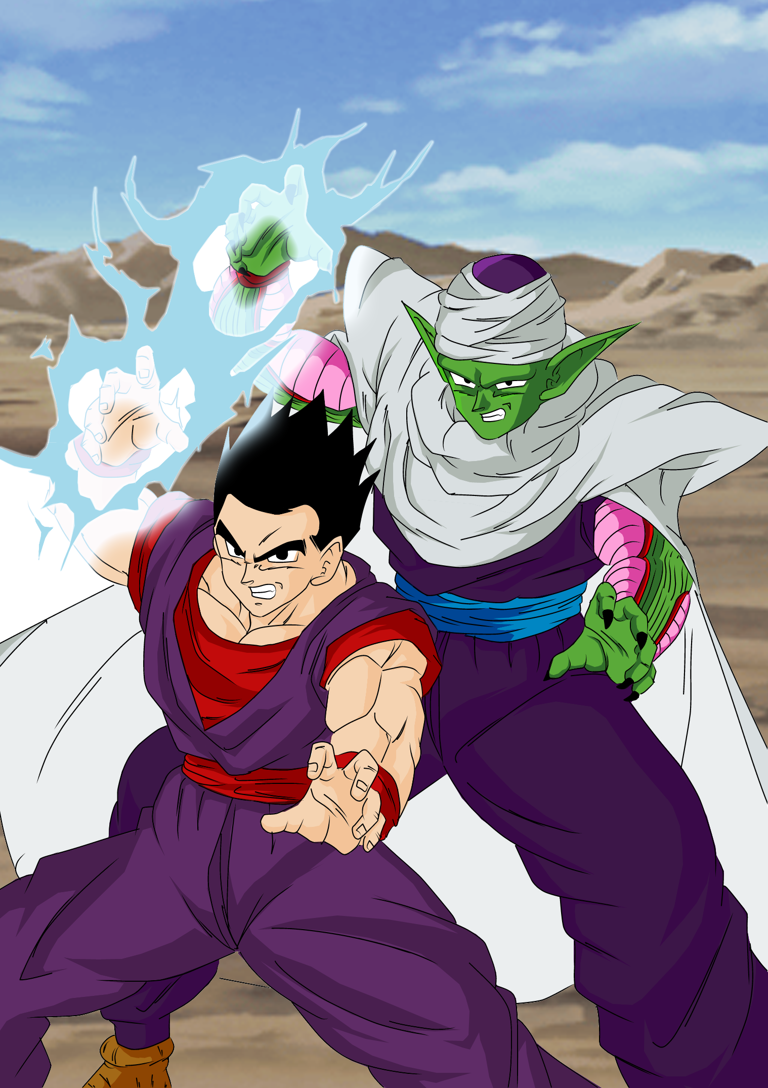 Image Gohan and Piccolo Colored by darkhawk5.png Ultra Dragon Ball