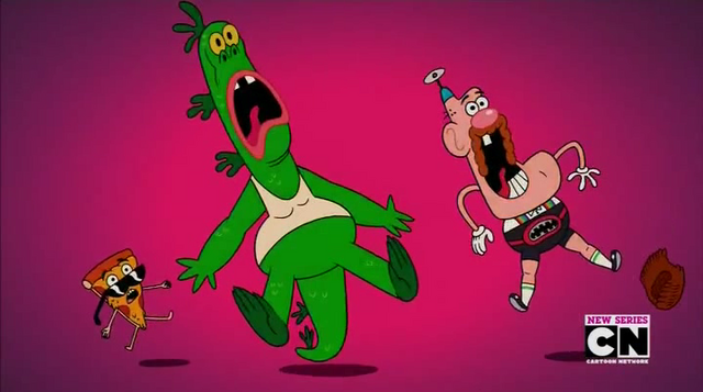 File:Uncle Grandpa, Belly Bag, Mr. Gus, and Pizza Steve in Tiger Trails 13.png