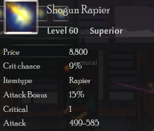 Shogun Rapier