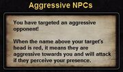 Hint aggressive npc