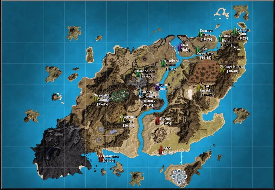 Тесо рифт карта