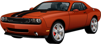 Dodge Challenger SRT8 orange stock
