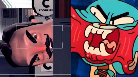 Video - Gmod Scary GUMBALL VS HELLO NEIGHBOR Mod 