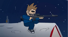 Tom with sniper rifle