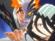Ichigo Hollow vs Byakuya