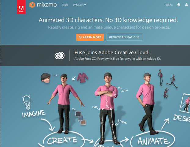 File:Mixamo Home Screen.png