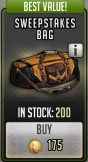 Sweepstakes bag