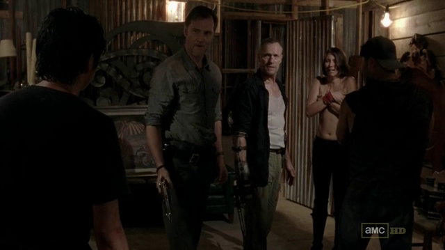 File:Glenn, The Governor, Merle, Maggie and Caesar 3x07 (2).png