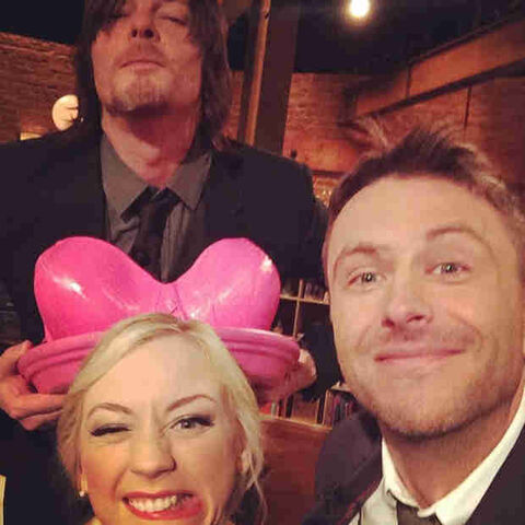 File:Norman Emily and Chris in talking dead selfie shes so cute.jpg