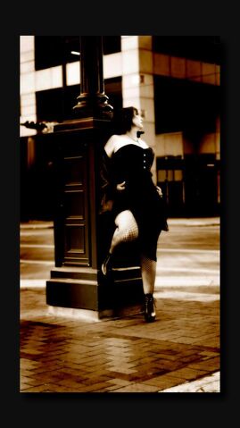 File:Leaning on post.jpg