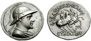 Greko-Bactrian Eukratides 170-145BC tetradrachm.jpg