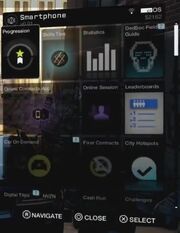 Top of smartphone ui