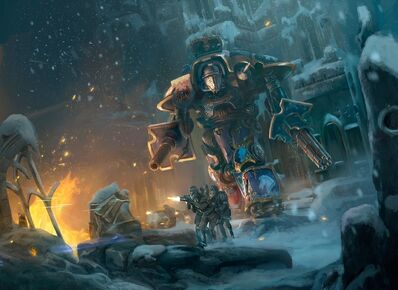Knight Crusader krzyżowiec imperialni rycerze imperial knights z cadiańczykami cadia dom terryn.jpg
