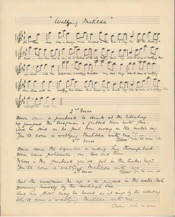 Original Waltzing Matilda manuscript.jpg
