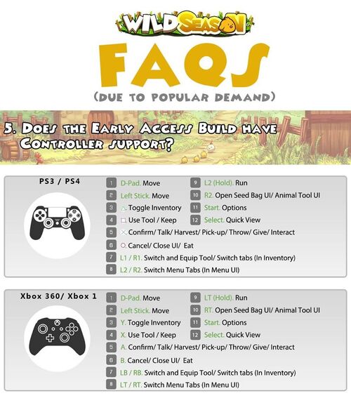 Wild season controller support