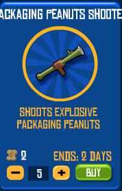 Packaging Peanuts Shooter in Shop