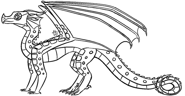Download Image - Rainwing base lineart(by TreeDragon).png | Wings ...