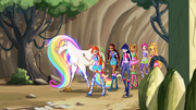 Creature of the Rainbow Mantle with the Winx