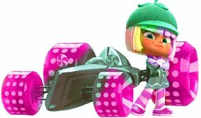 Isabella and her kart