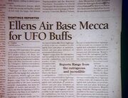 Newspaper article about Ellens Air Base