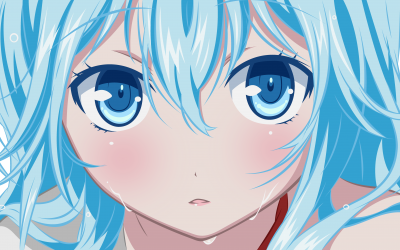 Image - Blue-eyes-vector-wet-blue-hair-transparent-denpa