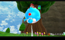 Jugador usando a yoshi volador