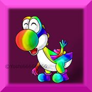 Rainbow Yoshi by Yoshi66666666