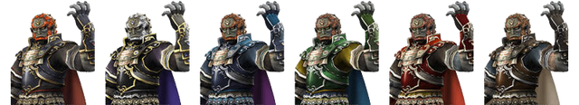 File:Ganondorf Palette Swaps.png