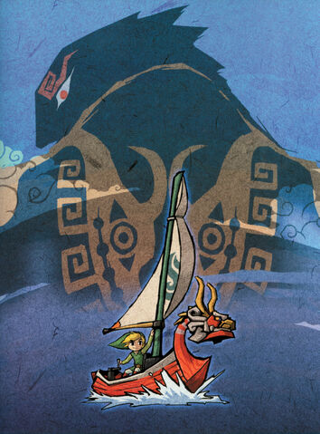 Archivo:Artwork WW Link, Ganondorf y Mascarón Rojo.jpg